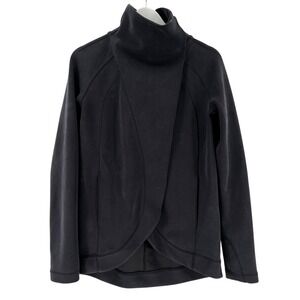 Lululemon Jacket Womens 6‎ Asymmetrical Cowl Neck Wrap Open Front Sweatshirt